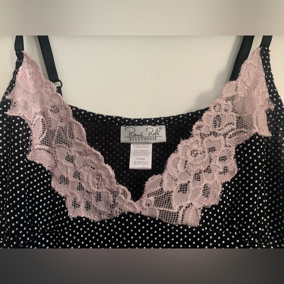 Black and white dotted René Rofé lingerie - Picture 2 of 6